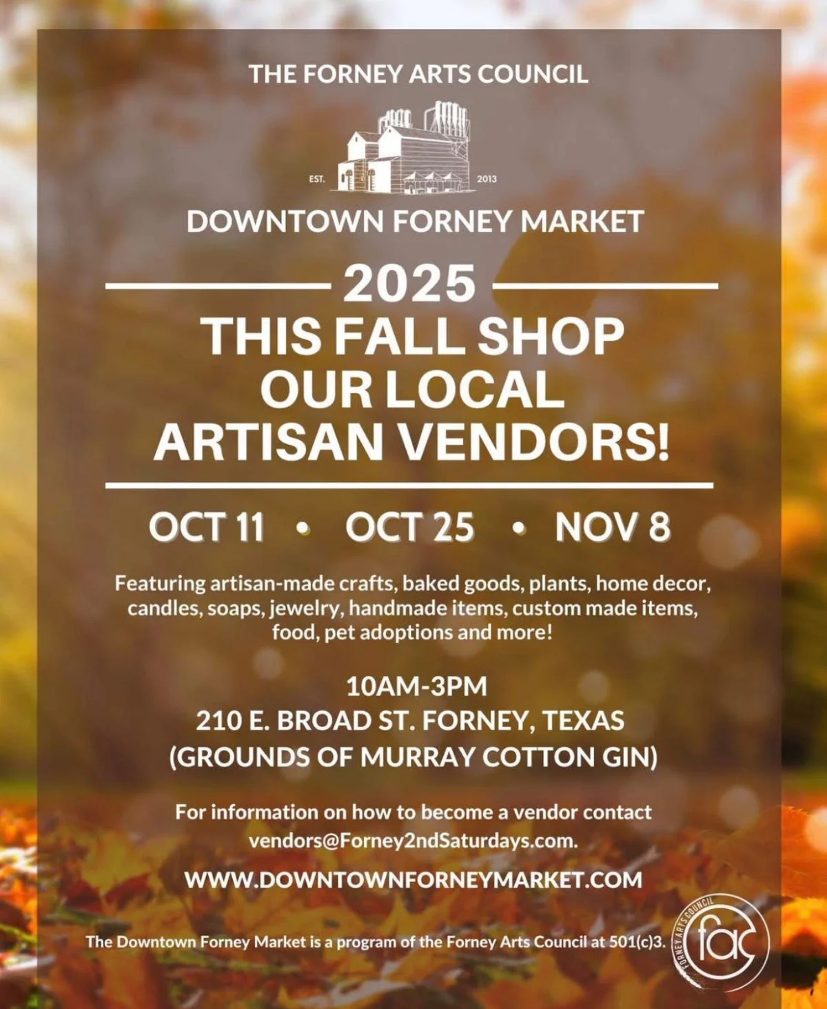 Downtown Forney Market Set to Delight Residents Starting on October 11
